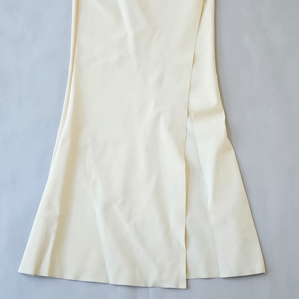 NWT! Chiara Boni One-Shoulder Front-Slit Wrap Gown Size 8 - Picture 6 of 16